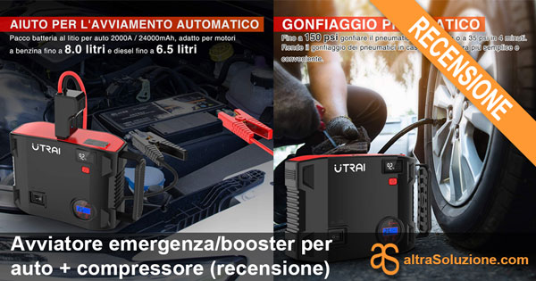 Avviatore emergenza auto e moto (starter) + compressore