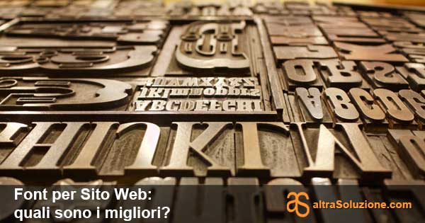 Migliori font per siti Web